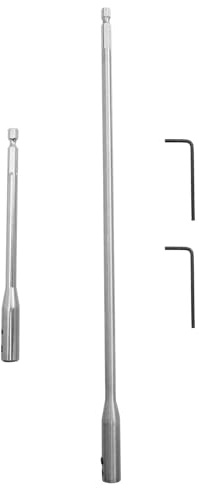 Operitacx Juego de Extensiones de Broca 4 Piezas Barra de 150 y 300 Mm, Acero Resistente Anticorrosión, Herramienta Manual de Broca para Taladros, Adecuado para Trabajos en Lugares