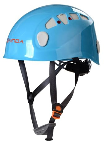 QUXVUIS Casque d'escalade avec Trous de Ventilation offrant Une Excellente respirabilité Lors d'activités en Montagne. pour travaux arboricoles. Équipement, Bleu, 26 x 20.5 cm