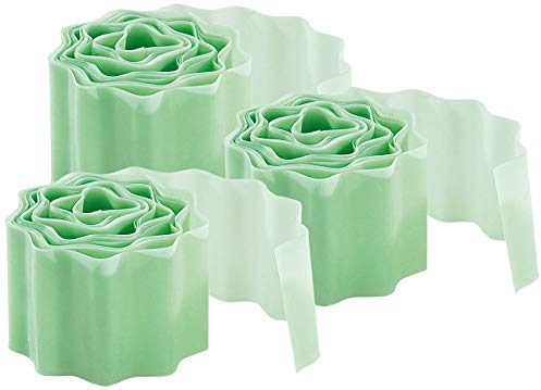 Royal Gardineer Pflanzen Umrandungen: 3er-Set Beet-Umrandung & Rasenkante Glow-in-The-Dark, 6 Meter (Umrandungen für Hochbeete, Gartenbeetumrandung, Gemüsebeet)
