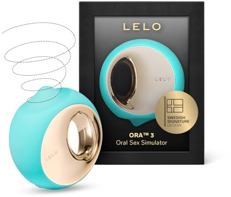 LELO ORA 3, Juguete de Sexo Oral, Vibrador Lengua para Mujer, Succionador de Clítoris Sensual y Estimulador Personal para Sexo Oral, Simulador Vibrador Femenino, Juguetes Sexuales, Aqua