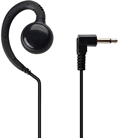 UAYESOK Oreillette 3,5 mm pour réception/écoute Uniquement, Haut-Parleur de sécurité en Forme de C, Micro avec Prises Audio 3,5 mm pour Radio Jambon, Talkie-walkie
