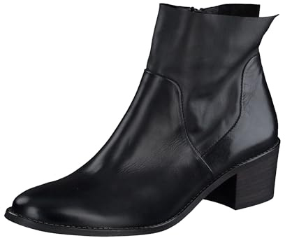 Paul Green Damen Stiefelette, Frauen Ankle Boots,uebergangsstiefel,knöchelhoch,reißverschluss,Stiefel,Bootee,Booties,Schwarz (SCHWARZ),40.5 EU / 7 UK