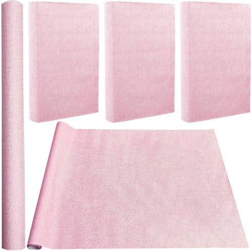 CRASPIRE Paño de Lino para Libros de 59 x 16.9.3 in Color Rosa para Libros A8-A(3) encuadernación de Tela Superficie de Papel Cubierta para Libros Álbumes de Recortes Archivos Bricolaje Protector