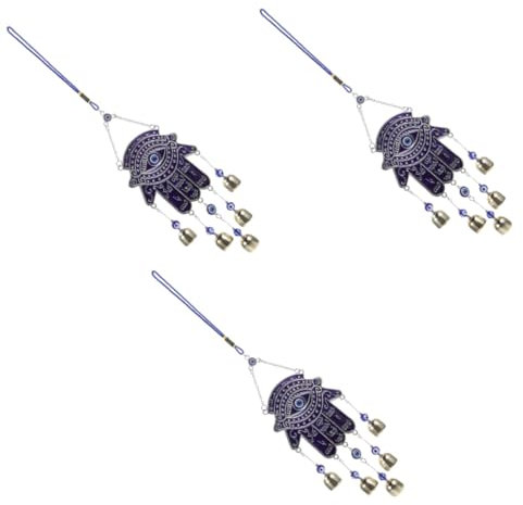Yardwe Lot De 3 Carillons Éoliens Décoratifs Contre Le Mauvais Œil Décoration Dintérieur Carillon Éolien en Forme De Palmier Ornement Mural À Suspendre