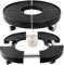 TTL HOME Pflanzenroller VERSO Ø 38-50cm – Rollbrett wetterfest rund mit Gummi Rollen & Bremse 360 ° drehbar - 150 kg Traglast - Rollwagen Blumenroller für Pflanzen Blumen Vasen Outdoor & Indoor