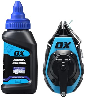 OX Pro 15.25m/50' Precision Chalk Reel Value Pack - Kevlar Ultra Fine Line / 3:1 Gear Ratio