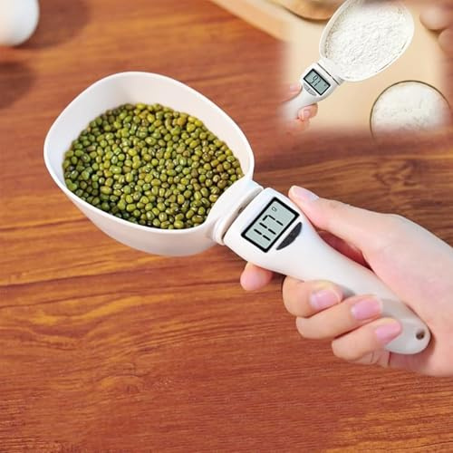 Bilancia digitale a cucchiaio, per misurare alimenti, misurazione altamente accurata, con display LCD e cucchiai sostituibili per erogare cibo e condimenti