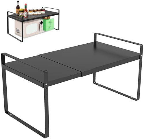 KOMOHOM Adjustable Cabinet Shelves 9, Expandable 14~25 Metal Shelving for Pantry & Kitchen Organization (1Pcak)