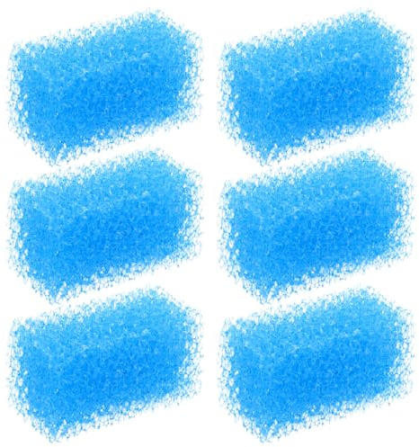 WEKADRIN 6 Piezas Filtro de Esponja para Acuario Material Filtrante Biológico de Alta Densidad Repuesto Compatible con Filtros para Estanques y Peceras Fácil Mantenimiento y Filtración