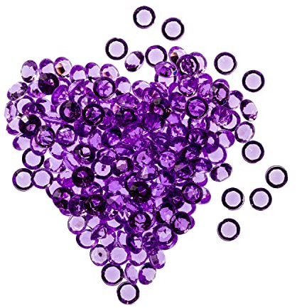 WedDecor 4000pcs Acrylic Crystal Bling Diamond Beads Wedding Table Scatters, 2.5mm Confetti Rhinestones Diamonds for Table Centerpiece Decorations Bridal Shower Decorations Vase Beads, Lilac Purple