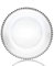 plate Elegant Design Glass Charger Clear/Gold, Silver & Rose Gold Beaded Decorative Wedding Dinner (Silver Beaded)