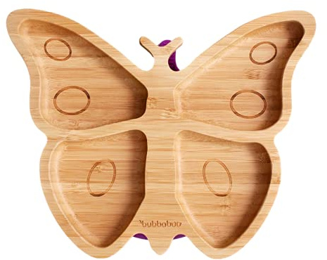Bubba Boo Bamboo Butterfly Baby Toddler Suction Plate