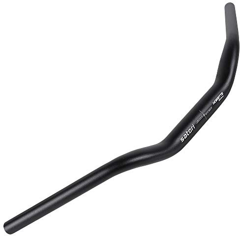 SATORI NOIRETTE SEAGULL Trekking Commuting Bike Bicycle Aluminium Alloy Swept Back Flat Handlebar 31.8x630mm - Rise 40mm - Sweep 40 Degree