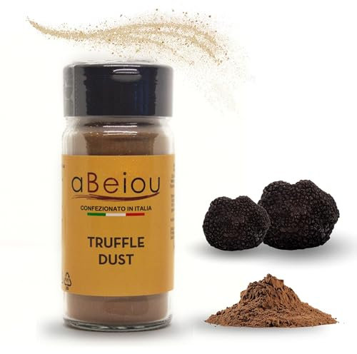 aBeiou. Poudre de truffe 50g extra gourmet 100% italienne extra gourmet, bouchon doseur pour assaisonnement, sans conservateur avec de la vraie truffe d'épicerie fine italienne.
