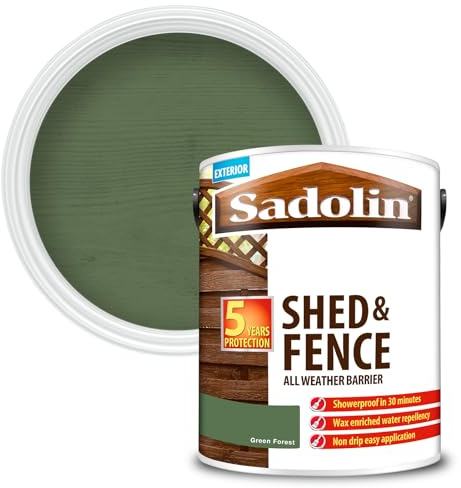 Sadolin Shed and Fence Protector All Weather Barrier - Green Forest - 5L