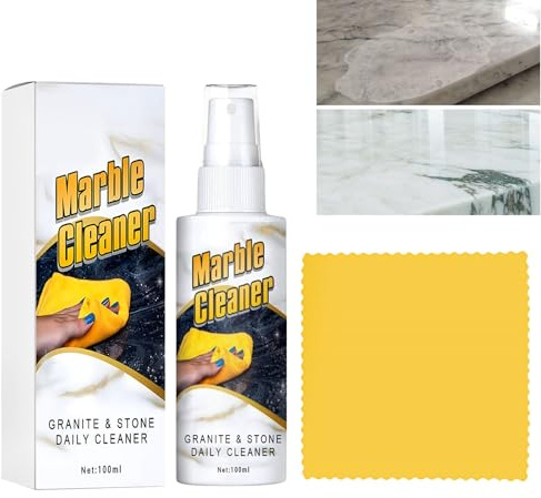 Detergente Spray per Marmo,Marmo Surface Care,Lucido per Marmi e Pietre Naturali,Pietra Naturale Surface Care,Cera Pavimenti Autolucidante,Spray per Granito,Marmo Detergente Spray