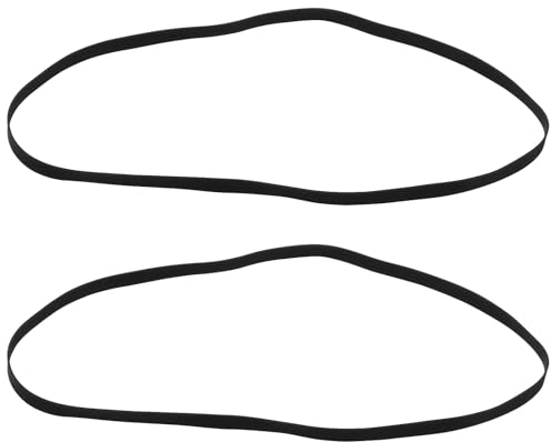 Create idea 2 Stück Schwarzer Schallplattenriemen aus Gummi für Grammophon-Plattenspieler Player-Riemen Plattenspieler-Riemen Phonographen-Ersatzriemen 190 Mm Gefaltete Länge 5 Mm Breite