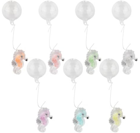 DELORIGIN Décoration d'aquarium flottante en acrylique avec boule flottante - 7 couleurs - Accessoire pour aquarium - Décoration en gelée - Pour faux aquarium