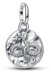 PANDORA ME 793976C01 - Medallón de serpiente de plata de ley con circonitas, compatible con Me y Moments, 793976C01