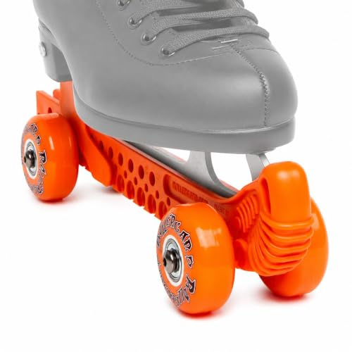 Rollergard Kufenschoner mit Rollen für Eiskunstlauf orange