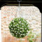 Garden Mile Large 30cm Artificial Topiary Ball with White Roses Hanging Faux Plant UV Resistant Weatherproof Decorative Hanging Ball for Outdoor Garden Patio Porch Balcony Home Déc