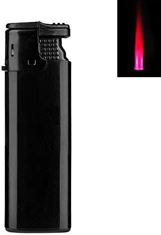 Sepilo Turbofeuerzeug Sturmfeuerzeug Calidas Rote Turbo Flamme Gas Feuerzeug wiederbefüllbar Windproof (Schwarz - 1 Feuerzeug)