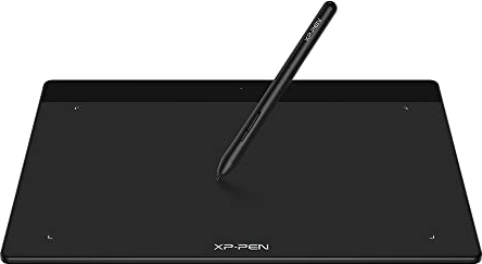 XP-PEN Deco Fun L Drawing Graphic Tablet 10 x 6 Inches with 8192 Levels and Tilts Passive Stylus 60 Degrees Compatible with Mac Windows Chrome OS and Android – Black