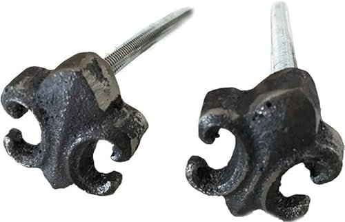 LUNA WAY CAST IRON - Grappes de Fixation Murale des plaques en fonte Lily | Plaques en Fonte | Installation Facile | Résistance Durable | Paire, Gris