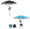 2 pièces Mini Parapluie Telephone avec Support magnétique,Parapluie TéLéPhone Portable,Ombres telephone parapluie,pour le parasol de téléphone portable du jardin de plage extérieur（bleu et noir）