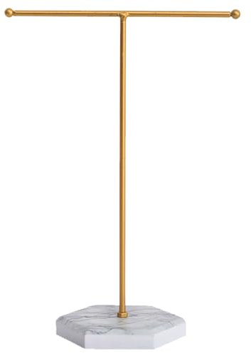 GNAUMORE T-Stange Halsketten Halter,T Schmuckständer,T-Förmiger Halsketten-Ausstellungsständer,Metall Schmuckständer,T-Stange Schmuck StäNder,Halskettenständer Ohrstecker Präsentationsständer