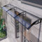Vordach für gebogene Tür und Fenster, transparente Polycarbonat-Abdeckung mit Aluminiumhalterung, Dachdecker, Regenschutz für Terrasse, Veranda und Garten, 60 x 360 cm