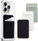 COYUN 3er Pack Kartenhalter Hülle,Handy Kartenhalter Kartenhülle Stick on Wallet Kartenhalter Kartenetui Dehnbare Aufklebbare Handyfach für iPhone, Android Smartphone(Schwarz+Weiß+Grau)