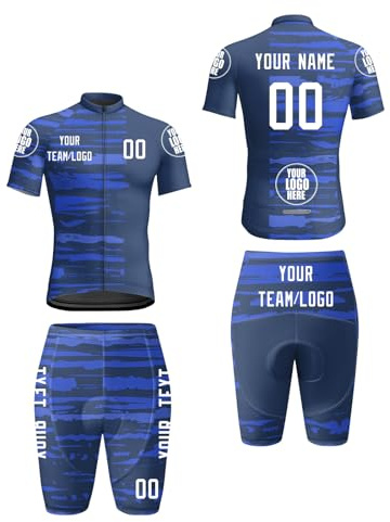 Conjunto de ciclismo para hombre, maillot de ciclismo personalizado, 2 conjuntos, ropa de ciclismo de verano, kit de ciclismo para equipo A03