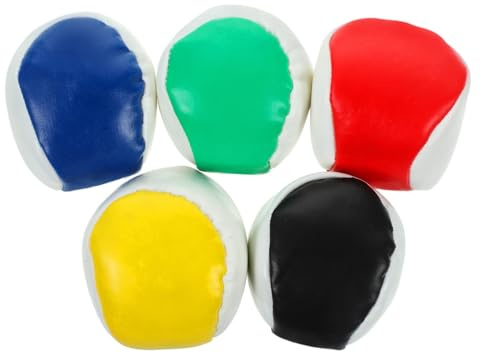 ibasenice 5pcs Outdoor Bean Bags for Tossing Games Leather Bean Bags for Hand-eye Coordination and Family Play Interactive Throwing for Boys