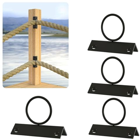 Gishbjka Porta di Supporto per Corda da 2 Pollici In Acciaio Inossidabile da 4 Pack per Staffe Ad Post - D'Angolo per la Scherma 'Imprope