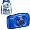 Nikon Coolpix W100 - Cámara digital compacta de 13.2 MP (pantalla LCD de 2.7, CMOS, Snapbridge, VR, objetivo Nikkor, USB, vídeo Full HD, WiFi) Azul