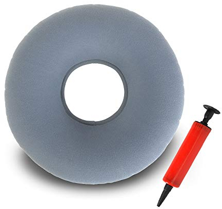 TDCQ Cojín Inflable Redondo,Cojín de Dona Cojín Redondo,Hemorroides Donut,Cojín de Anillo Inflable,Cojín de Asiento Redondo,Cojín Redondo (Gris)