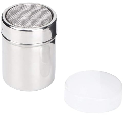 Agatige Saupoudreuse à Sucre Glace, Pot a Epice Bocaux à Épices Blanches en Inox Moulins à Sel et Poivre Bouteilles D'épices avec Couvercle pour Poivre/Sel/épice/Sucre/Barbecue