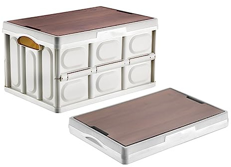 MegLob Outdoor Camping Storage Box, Collapsible Picnic Food and Drink Storage Box, Car Trunk Organizer, Home Office Clothing Book Toy Storage Box,L2