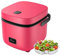 Small Rice Cooker 2 Person by Cookworks - Automatic Cooking, Sticky Rice Cooker 1.2L, Pink - Compact and Efficient Kitchen Appliance