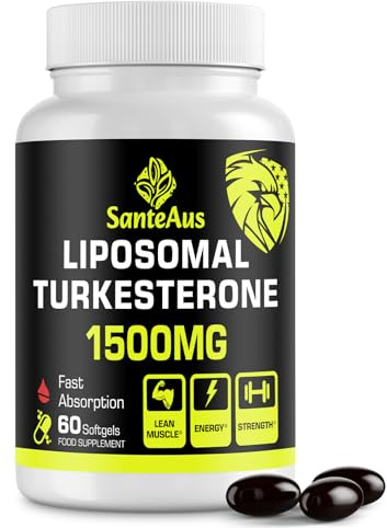 Liposomal Turkesterone Capsules 1500mg Supplement | Max Strength Ajuga Turkestanica Extract, Standardized to 20% Turkesterone, Optimal Absorption, Muscle Growth & Recovery