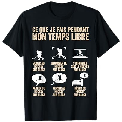 Drôle Jouer Au Hockey Sur Glace T-Shirt