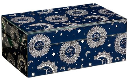 SANRLO Versatile Jewelry Storage Box Stylish Glass Jewelry Container Strorage Box for Rings and Necklaces Collection