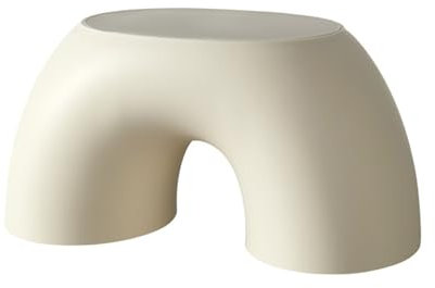 Ringförmig Toilettenhocker Erwachsene Tragbar rutschfest Langlebig Kackhocker Für Das Badezimmer Klohocker Wohnbereich Couchtisch Fußhocker(Weiß)