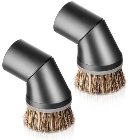 2 Pcs Vacuum Cleaner Dust Brush for Miele C and S Series, 35mm Dusting Brush SSP-10, 07132710, 360° Swivel Neck Replacement Dusting Brush for Vacuuming Sofas, Keyboard, Tables Any Furniture