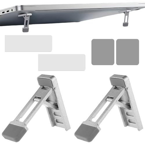 THQAE 2 st tangentbordsstativ, hopfällbart och bärbart stativ, justerbart stativ i 3 nivåer, upphöjt tangentbordsstativ, kompatibelt med de flesta bärbara datorer och tangentbord