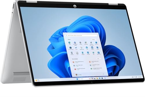 HP OmniBook 5 Flip 14 Touchscreen Laptop | Intel Core i5-1334U | 8 GB RAM | 512 GB SSD | Intel Iris Xe Graphics | 2K Touch Display | Windows 11 Home | Glacier Silver | 14-fp0015na