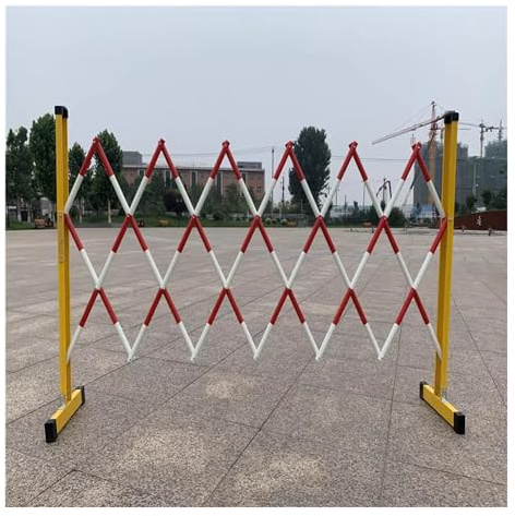 Utdragbar avspärrning, Expandbar metallbarrikad Röd Vit 1,2x1-10m(1.2x1.5m)