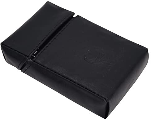 GERMANUS Visitenkartenetui - Made in EU (Leder, Schwarz)