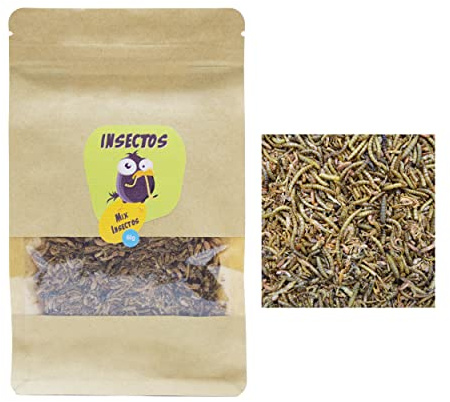 FINCA CASAREJO Mix de Insectos Deshidratados para Aves 60g – Alimento complementarios – Proteínas para Reptiles, Aves y Peces de Estanque